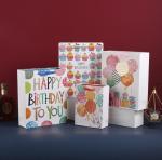 Thicker 210gsm Cardboard Gift Bags Happy Birthday Pattern Eco Friendly Tote Bag