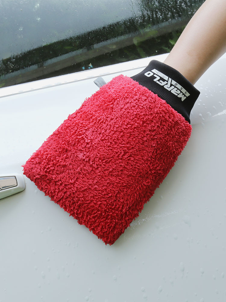 Red Microfiber Detailing Clay Mitt Clay Mitts For Cars With Pp Box Package