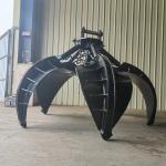 CE Approval Mechanical Orange Peel Grab , Excavator Hydraulic Grapple For CAT320