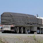 Black Steel Tarps PVC Coated Fabric For Cargo Netting And Straps