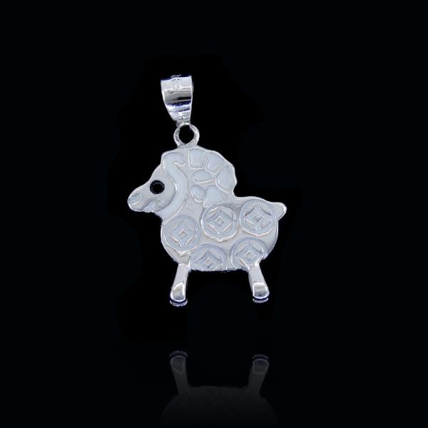 Buy cheap Cute Children Silver Jewellery / Chinese Culture Silver Sheep Pendant For Girls from wholesalers