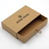 Buy cheap Brown Kraft Rigid Cardboard Small Gift Drawer Slide Paper Boxes Custom Logo Packaging from wholesalers