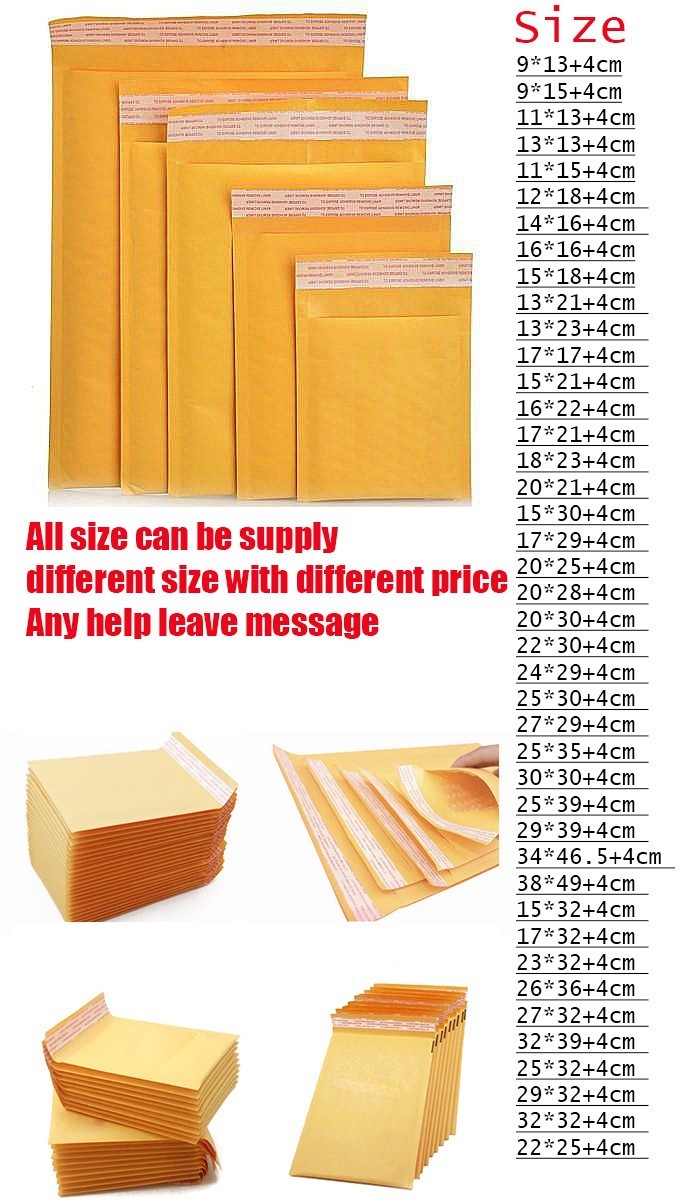 2 Sealing Sides Kraft Paper Bubble Mailers 7*8'' Matt Surface Self Adhesive Seal
