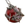 Buy cheap Sterling Silver Vintage Red Agate Marcasite Charm Pendant Necklace (N808070) from wholesalers