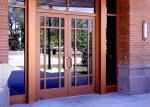 Tempered Insulated Powder Coated Aluminium Door Hinge Adjustment With Glass