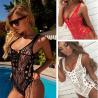 Buy cheap Women'S Medium White Europe One Piece Swimwear Comfortable Fashion In Stock Pure Color Backless from wholesalers