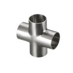Sanitary SS Pipe Fittings Four Way Cross DN150 Mirror Polished