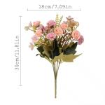 Simulation Silver Dusty Rose Wedding Decoration Christmas Party Rose Flores Gold