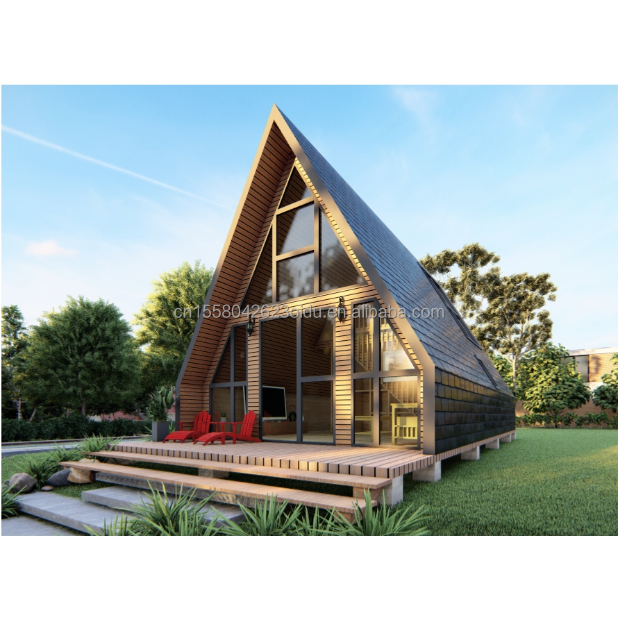 EU Bathroom Living Room Wooden Triangle Container with Sandwich Panel Door and Galvanized Steel Square Tubes Structure