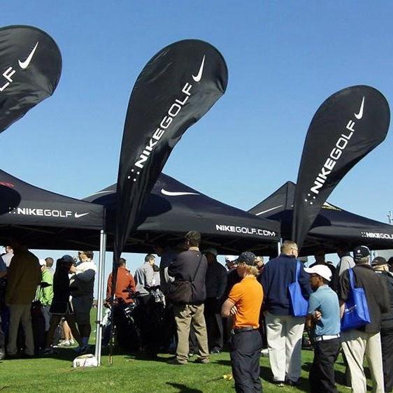 Buy cheap Aluminum Outdoor Flag Banners , Promotional Flying Feather Banner Flags from wholesalers