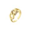 Buy cheap Synthetic CZ 24k Solid Gold Rings Wedding Luxury OEM Elegant Diamond Engagement Rings from wholesalers