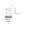 Buy cheap IP67 Molded Cable Connector 90 Degree Male 5 Pins Power Socket Connector from wholesalers