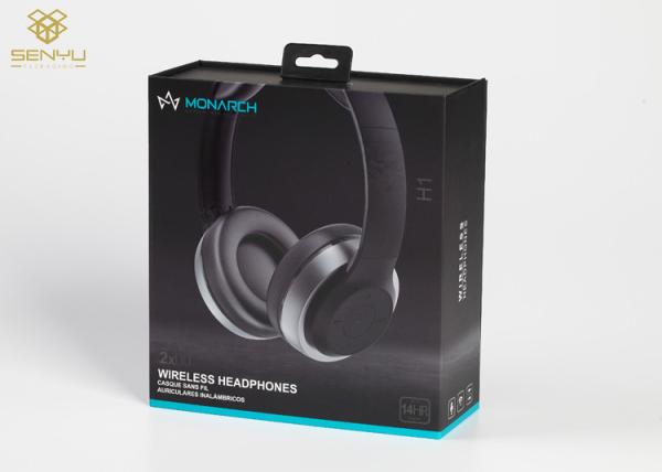 Buy cheap Handmade Mobile Accessories Packaging Headphone Packaging Box With Black Blister Insert from wholesalers