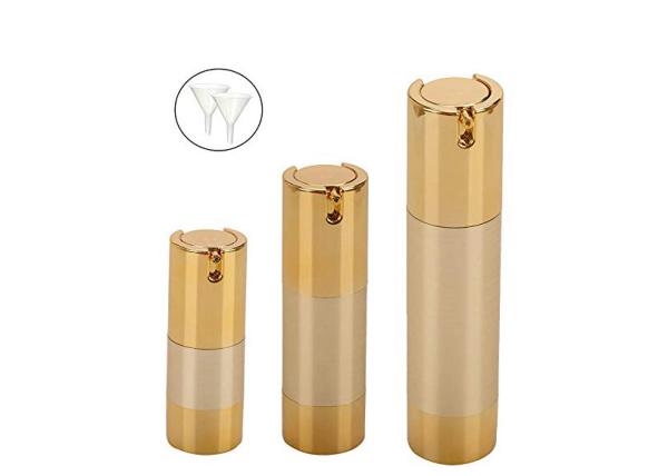 Buy cheap Gold Matting Airless Cosmetic Bottles 15ml 30ml 50ml Multi Capacity from wholesalers