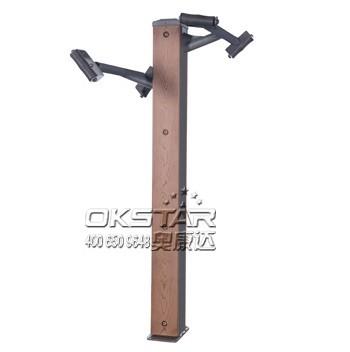 Buy cheap wood outdoor fitness chest press machine chest exercise equipment for old people from wholesalers