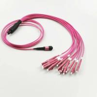 Buy cheap MTP- 6 LC UPC 12 CORE DX 50/125 MMF OM3 Fiber Patch Cable for Telecommunication product
