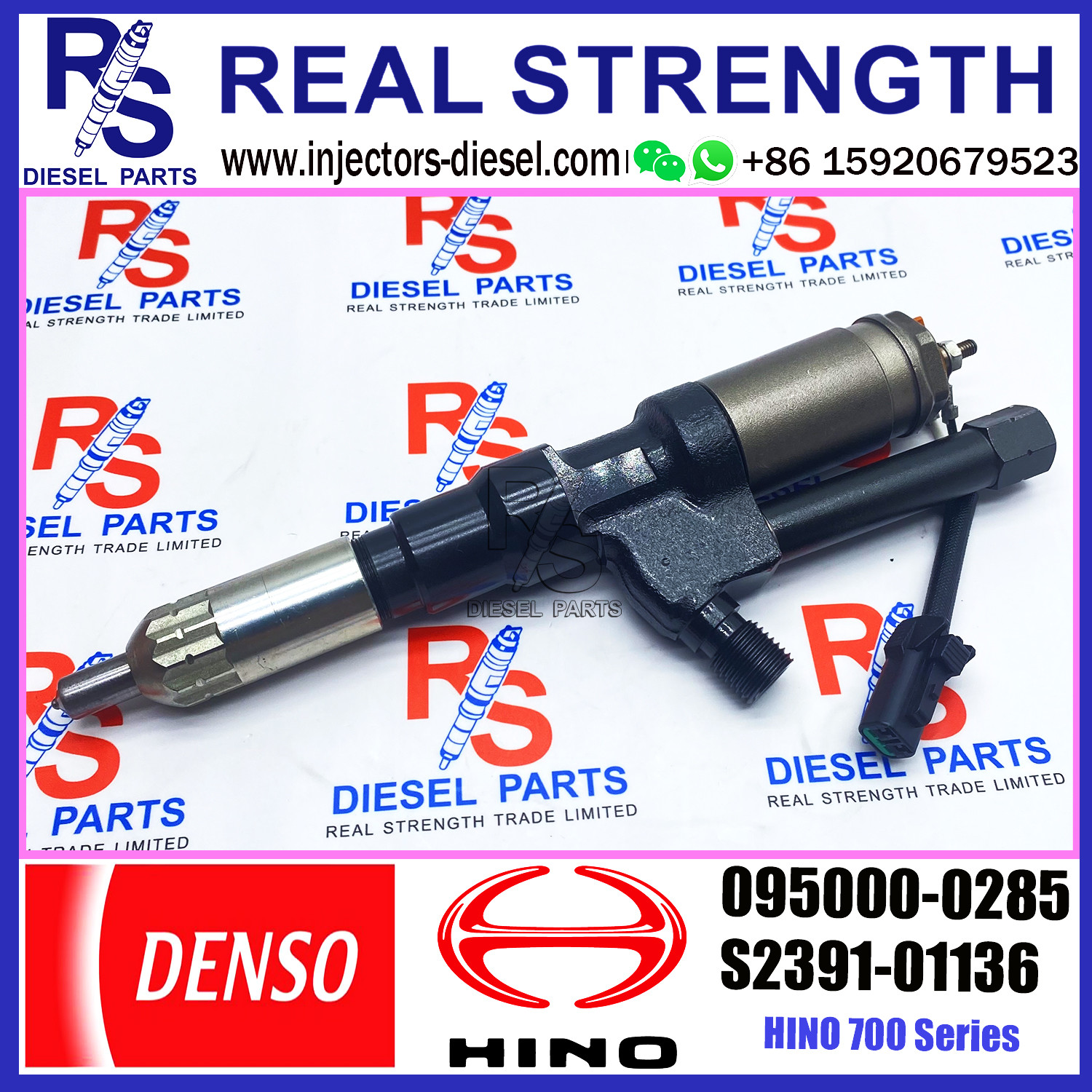 Common Rail Fuel Injector 095000-0284 095000-0285 9709500-028 For Hino F17D 23910-1135 23910-1136 S2391-01136