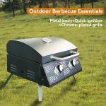 Outdoor Stainless Steel Gas BBQ Grill Smoker Barbecue Smoke Stove with Large