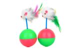 Tumbler Shape Interactive Cat Ball , Cat Toy Moving Ball Funny Weight 50g