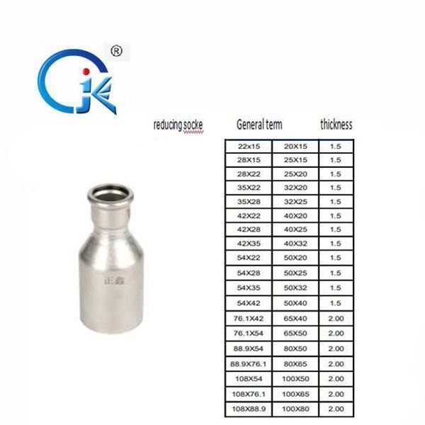 Buy cheap Eco Friendly Stainless Steel Press Fittings DN22 Socket Pipe Fitting from wholesalers