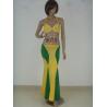 Buy cheap MiDee Belly Dancing Clothes Metallic Halter Neck Bikini Long Floor Length Skirts from wholesalers