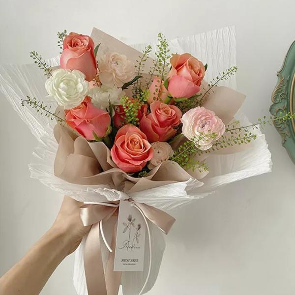 Buy cheap Pleated Waved Bouquet Wrapping Paper 30grm Tissue Paper For Bouquet from wholesalers