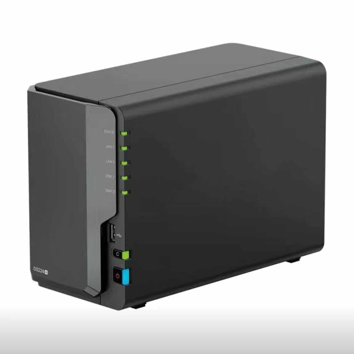DS224 2 Bay Diskless Enterprise NAS 2U Synology Diskstation Rackmount