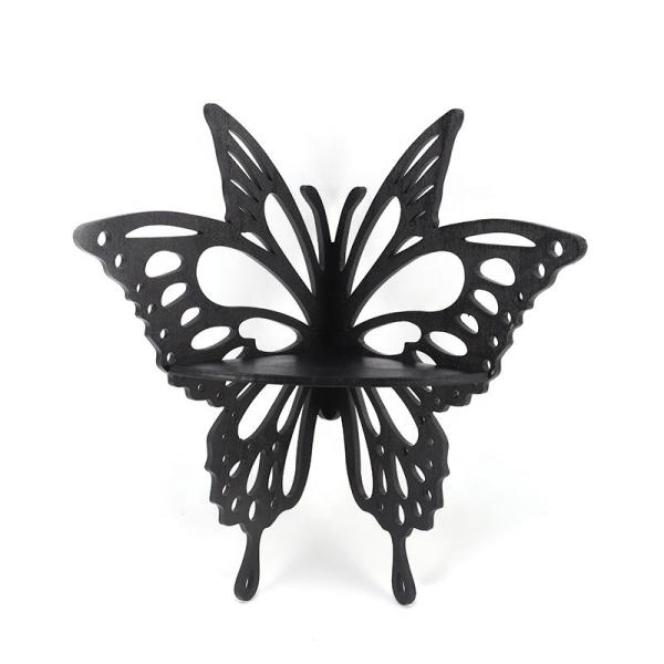 Buy cheap Custom House Decoration Wall Hanging Jewelry Holder Storage Organizer Wooden Butterfly Display Shelf from wholesalers
