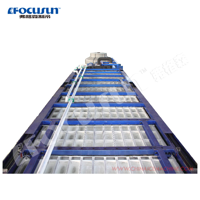 Blue 30ton Direct Refrigerated Block Ice Making Machine for Electricity and Labor Saving