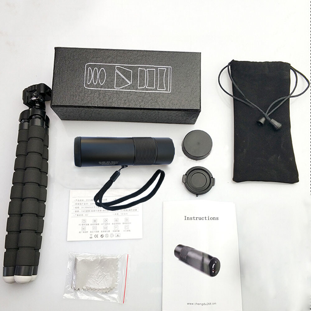 ED Glass 8x33 Monocular Cell Phone Telescope For Hiking