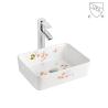 Buy cheap Commercial Table Top Bathroom Utility Sink Ceramic Red And Black Wash Basin from wholesalers