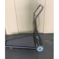 Buy cheap Chrome Stainless Steel Luggage Trolley With casters Hotel Display Stand product