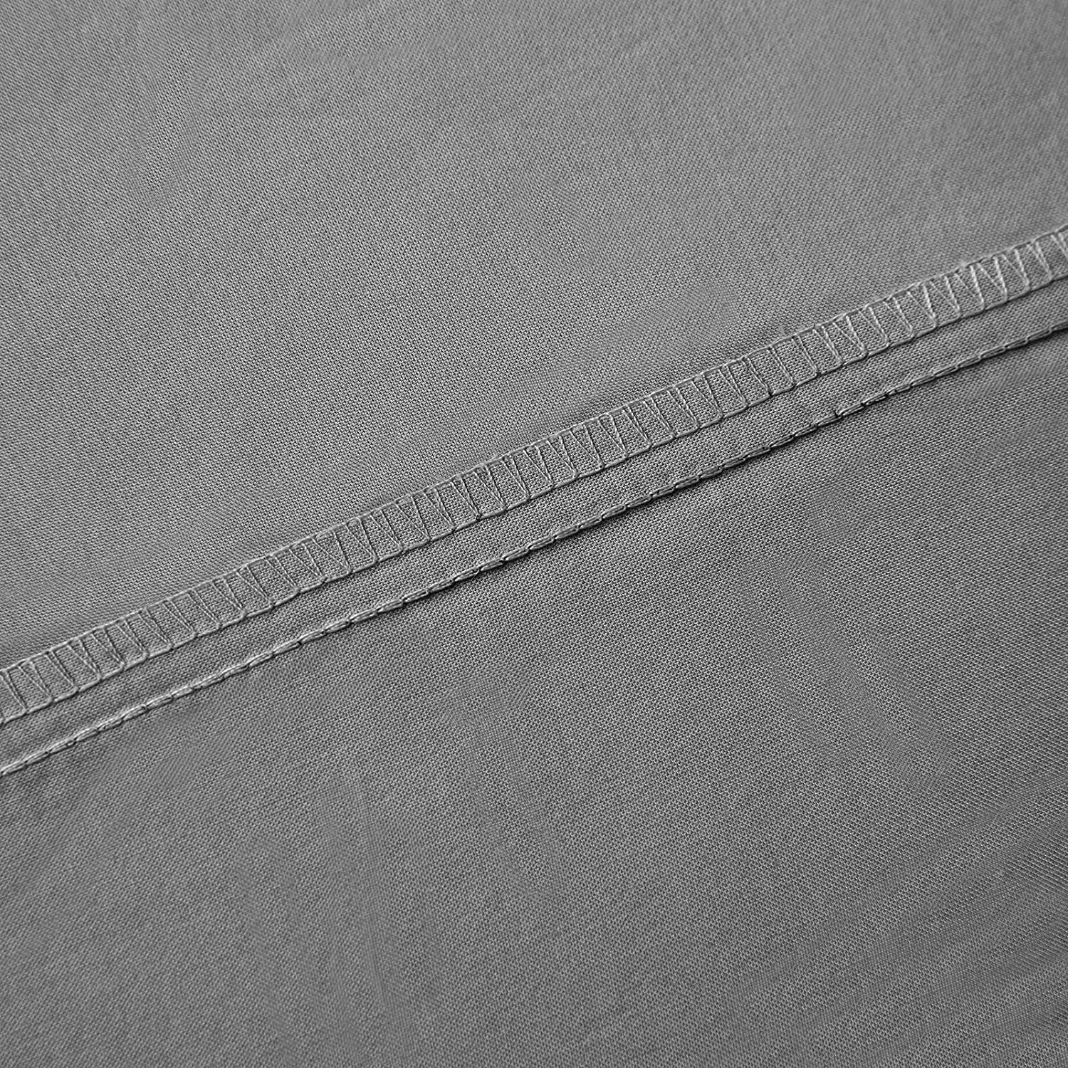 200TC Cotton Bed Sheet Set with Deep Mattress Pockets All-Season Full Length Elastic