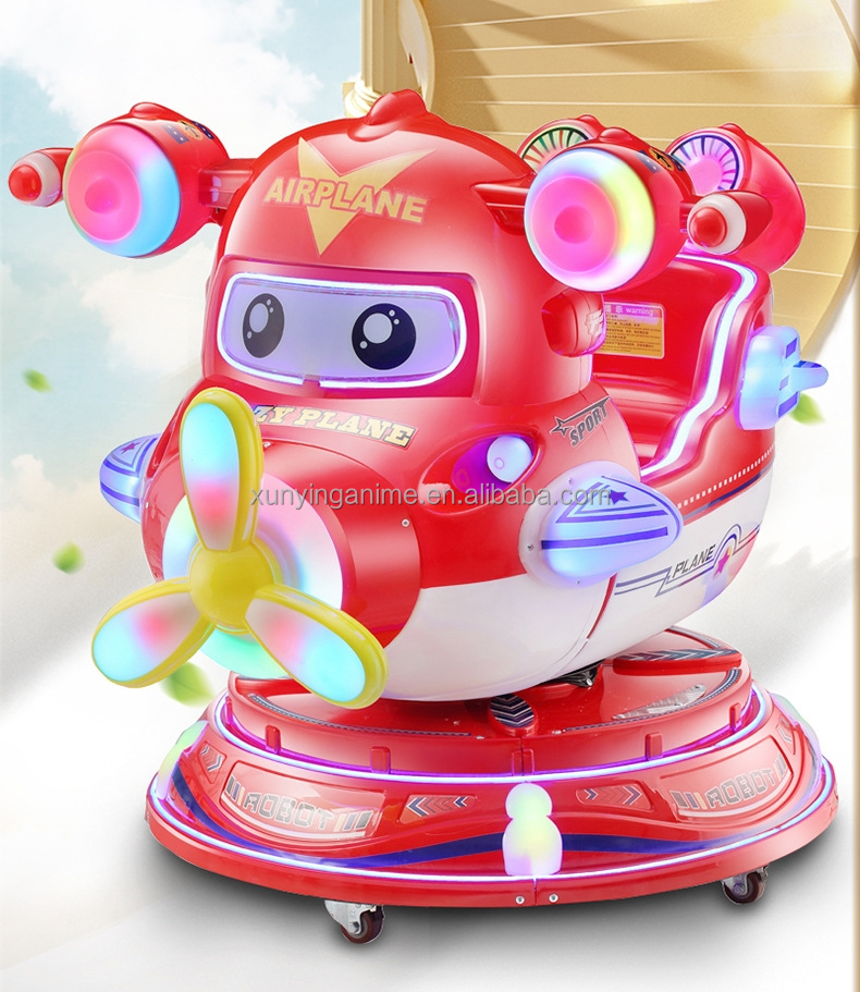 Children Electric Coin Rotating Elevator MP5 Aircraft Mobilization Game Console 3D Game Rocking Car