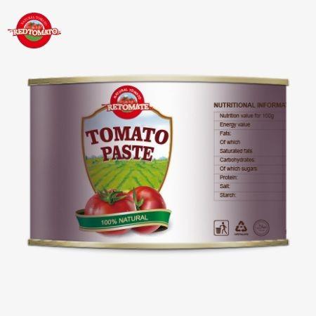 Buy cheap High-Quality 2200g Canned Tomato Product Halal-Certified For African Muslim Cuisine With 28-30% Concentrated Tomato Past from wholesalers