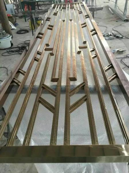 Buy cheap China 304 Bronze Color Stainless Steel Laser Cut Partition Room Divider Screen Factory from wholesalers