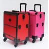 Buy cheap Red Professional Makeup Artist Case , Durable Makeup Trolley Case With Wheels from wholesalers