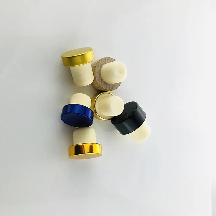 Non Refillable Custom Color High Polymer Corkpo With Aluminum Top OEM