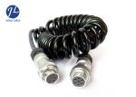 Black 7 Pin Rear View Camera Cable Kits For Trailer Camera Video System