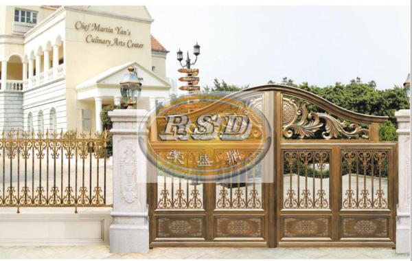 Buy cheap Anodized Finish Ornamental Aluminum Entry Gates For Luxury Property Enhancement from wholesalers