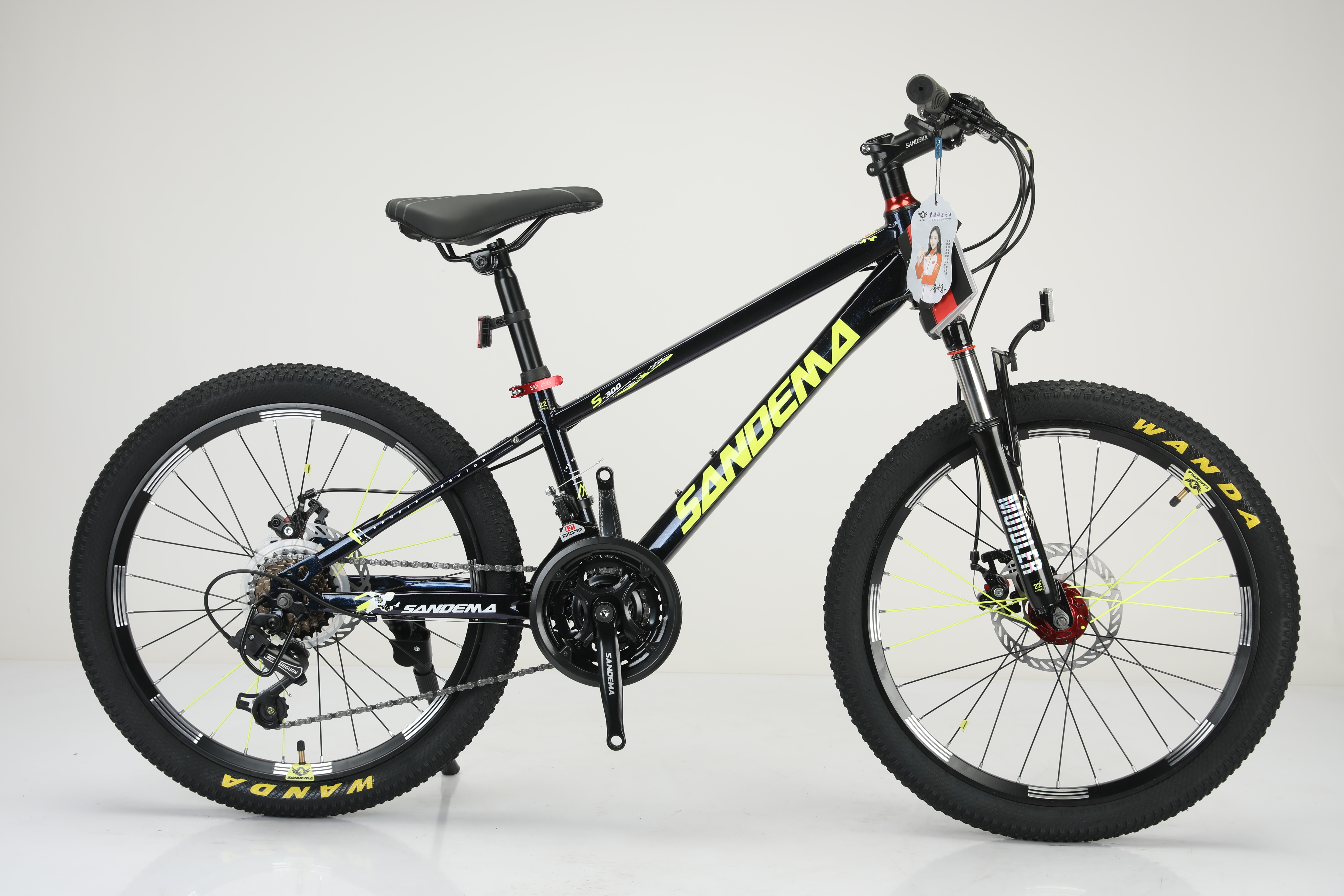 Steel Frame 20 Inch WANDA 20*2.125 Tyre Children Bicycle For Durable 21 Speeds MTB