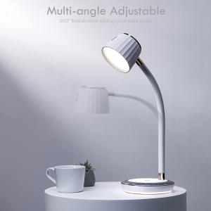 Wholesale Desk Lamp with QI Wireless Charing Station LED Table Lamp Eye-Caring Table Lamp Nightstand Reading Lamp Study Light from china suppliers