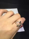 diamonds of three color classic logo ring 18kt gold with white gold
