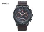 BARIHO Leather Band Men's Quartz Watch Chronograph Date Wristwatch M582
