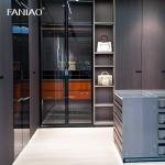 Modern Walk In Closet Furniture Custom Design With Wood Veneer Finished Doors