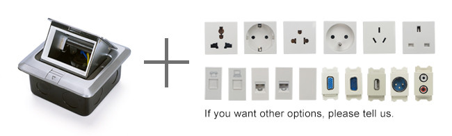 Aluminium Pop Up Empty Floor Socket Outlet Box No Shocked For Popular