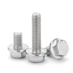 Stainless Steel A2 70 A4 80 Hex Flange Bolt DIN6921 Direct Supply for and Plain