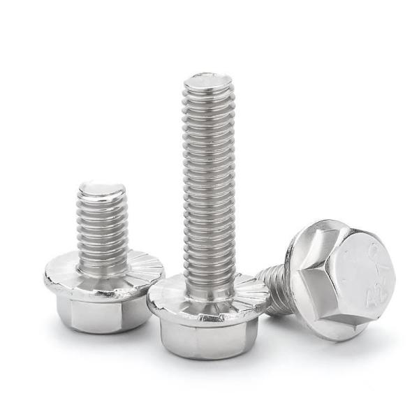 Stainless Steel A2 70 A4 80 Hex Flange Bolt DIN6921 Direct Supply for and Plain