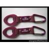Buy cheap Outdoor travel camping aluminum carabiner water bottle rubber holder buckle purple color from wholesalers
