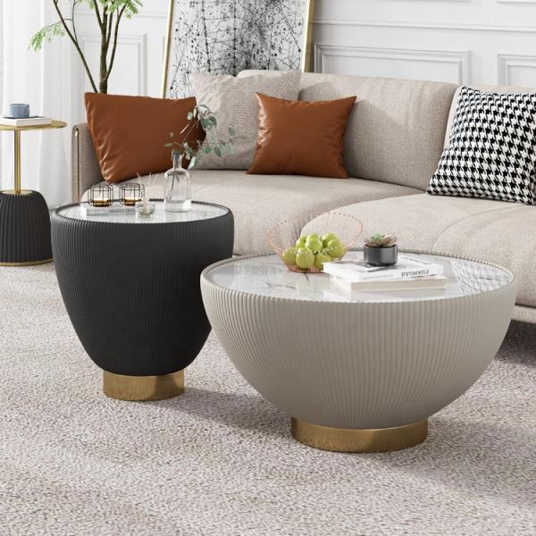 Buy cheap 42cm High Marble Topped Pedestal Coffee Table from wholesalers
